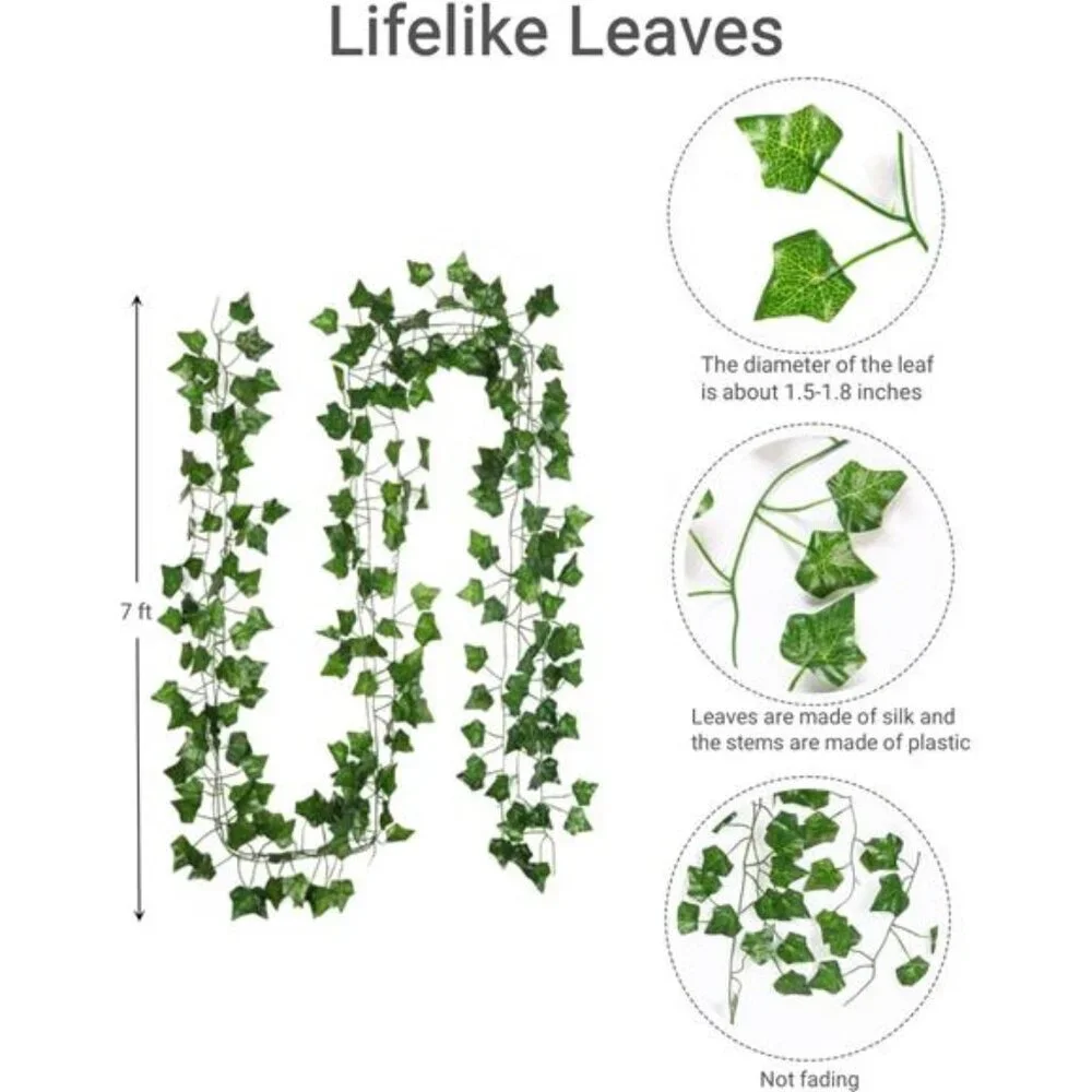 Fake Vines for Room Decor Aesthetic Artificial Plant Ivy Leaves Hanging